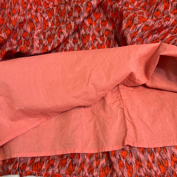 Joie Women's A-Line Maxi Dress Orange Geometric Sleeveless Size XXL V-Neck - Picture 9 of 9